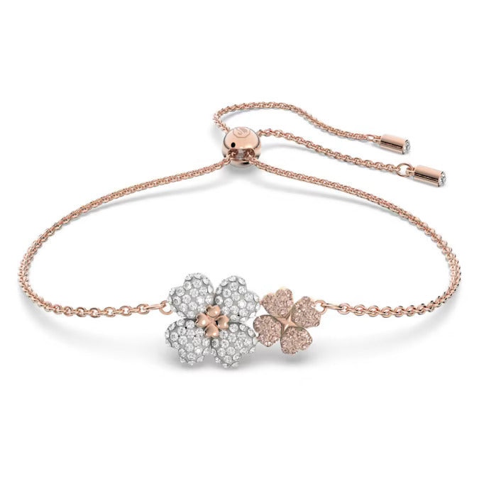 Swarovski Bracciale Donna Fiore Latisha con cristalli | Oro rosa | 24cm