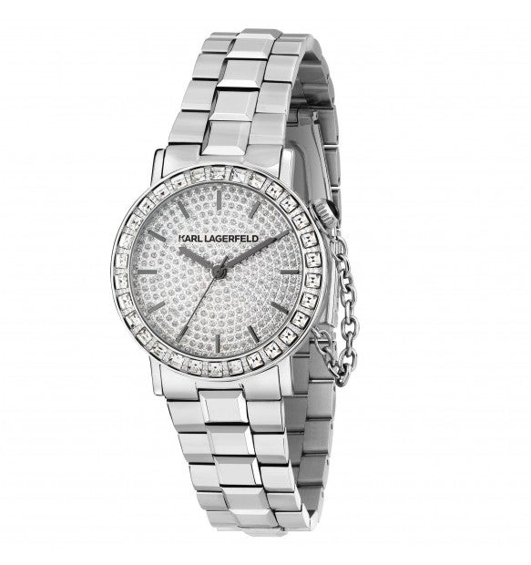Karl Lagerfeld | Orologio Donna | Zirconi bianchi pavé | Acciaio | Cassa 33mm