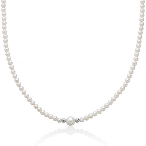 Collana Miluna in Oro Bianco 18K con Perle PCL6748