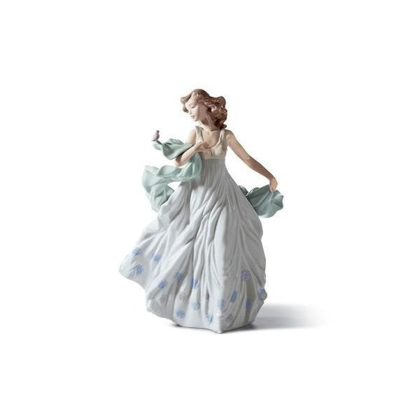 Lladrò Figura Dama Eleganza Primaverile | Porcellana Lucida | 32 cm