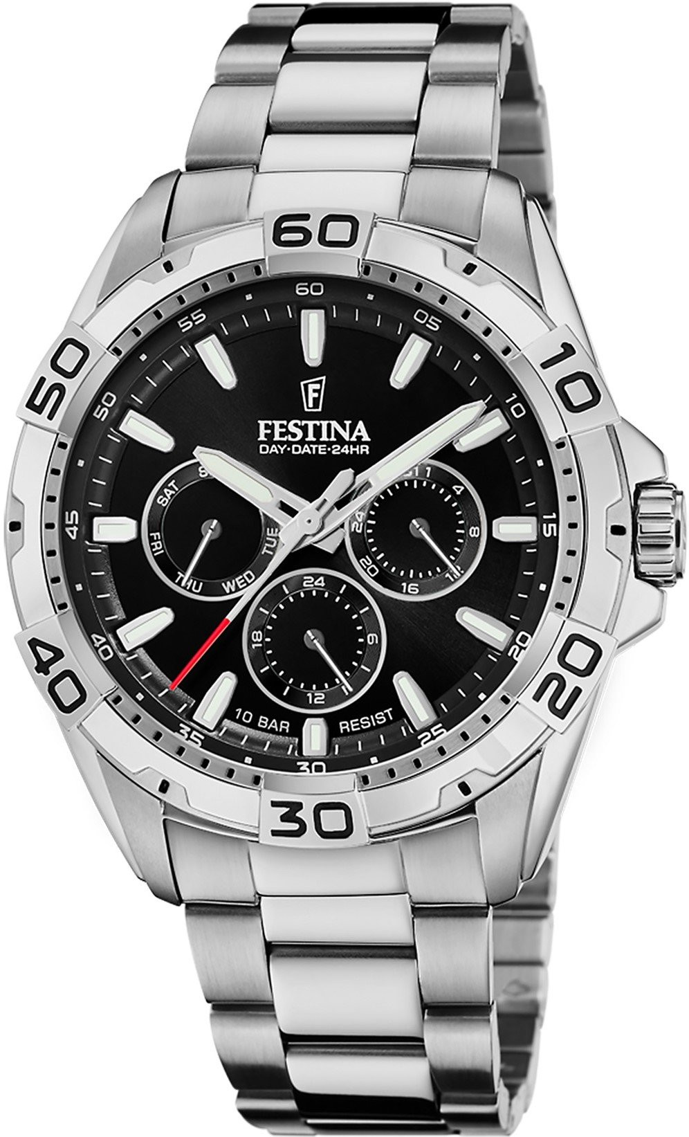 Festina Orologio Uomo Multifunction Nero Acciaio