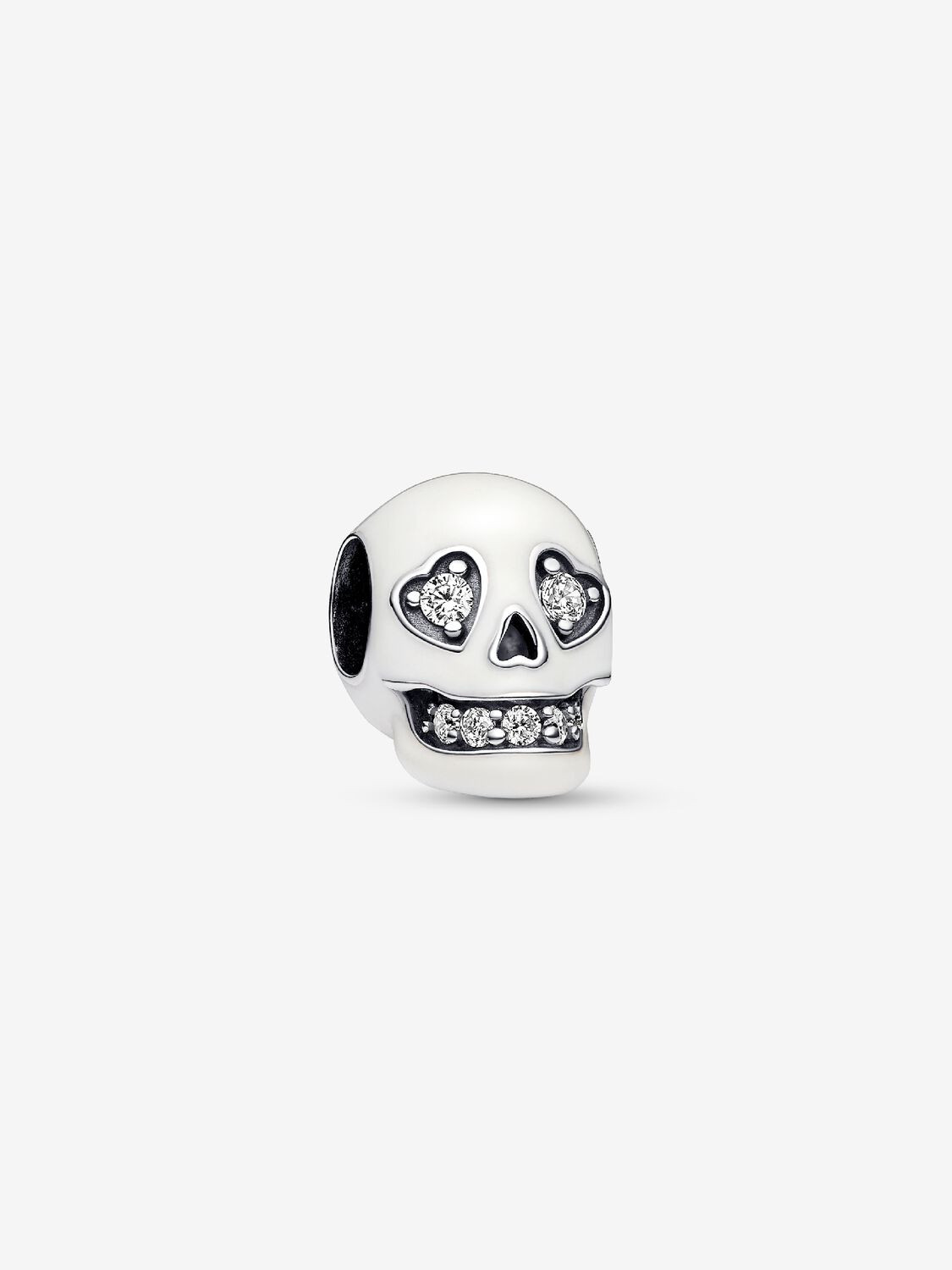Pandora Charm Teschio Glow in the Dark in Argento