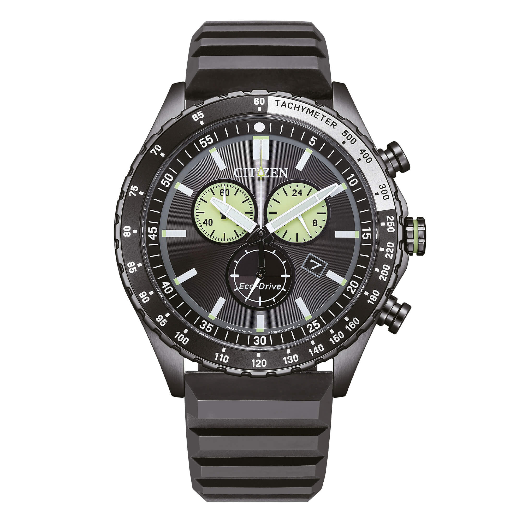 Citizen Marine Crono Eco Drive Nero in Acciaio e Silicone