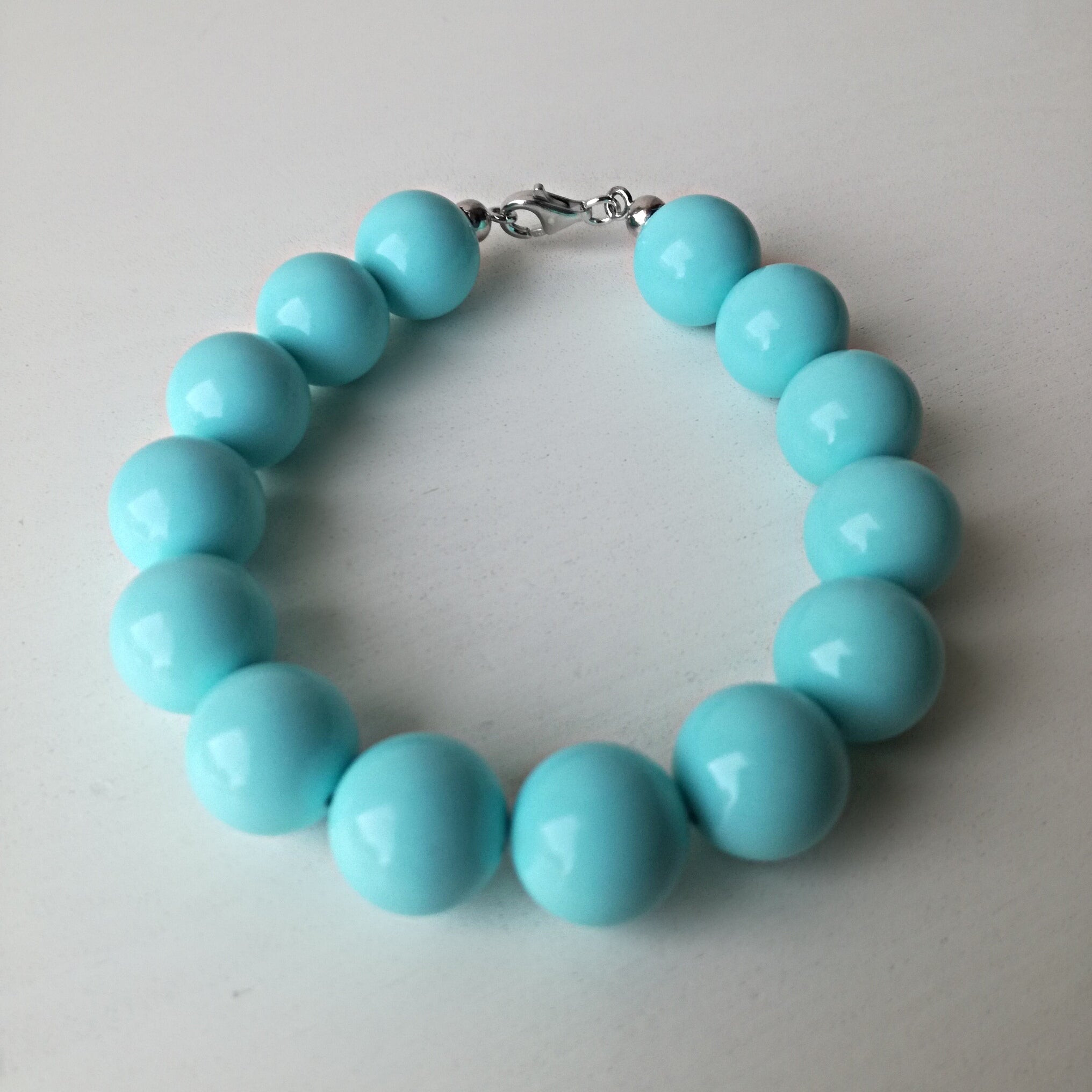 Le Fer Bracciale Donna Turchese 14mm | Pasta di Turchese | Chiusura Argento 925