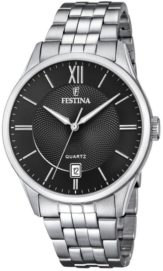 Festina Classic Bracelet Orologio Nero in Acciaio da Uomo