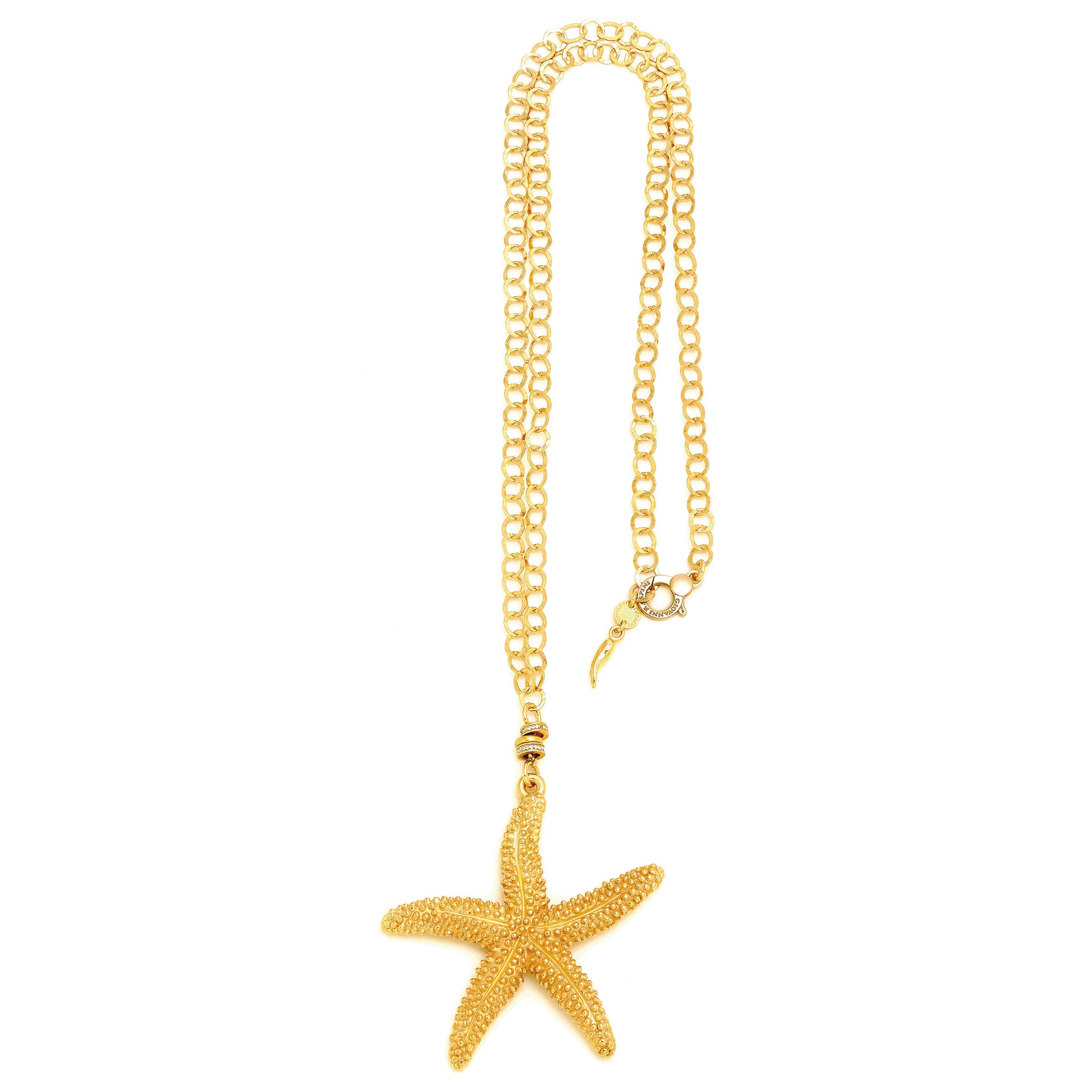 Giovanni Raspini Collana Pendente Stella Marina Dorata | Argento 925 | 90 cm