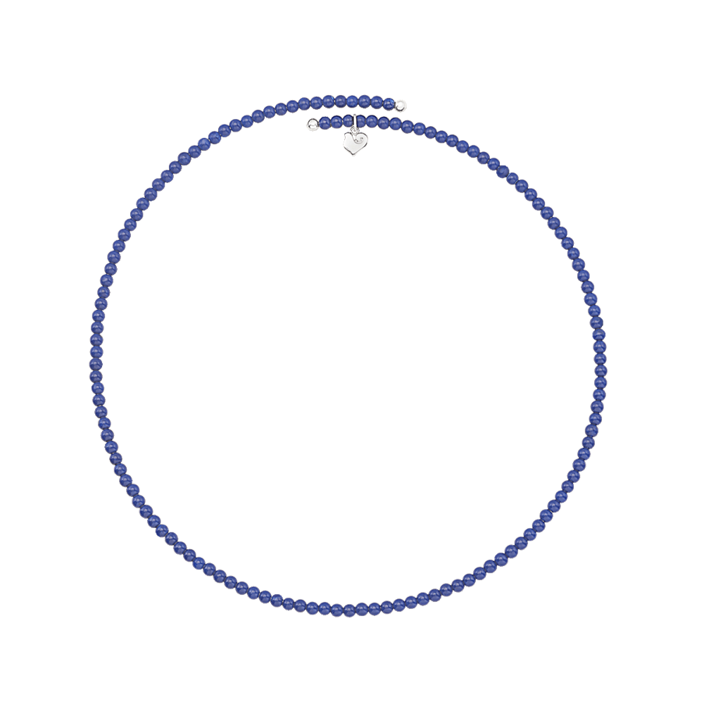 Chantecler Collana Donna Choker Blu | Lapis e Argento | Design Minimalista