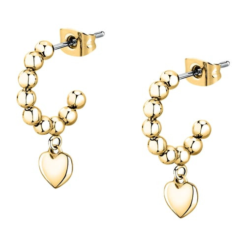 Orecchini Morellato Talismani in acciaio color oro con cuore