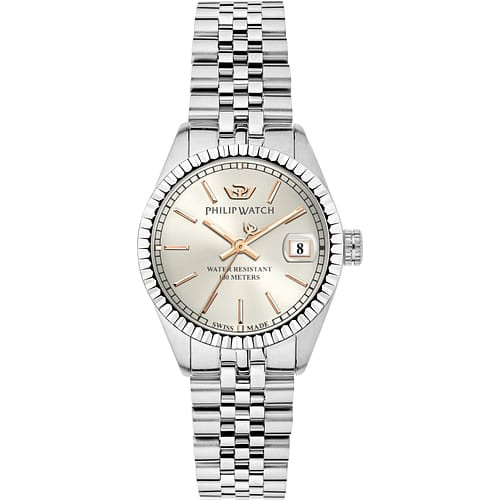 Philip Watch Orologio Donna Caribe con Quadrante Bianco Madreperla e Bracciale