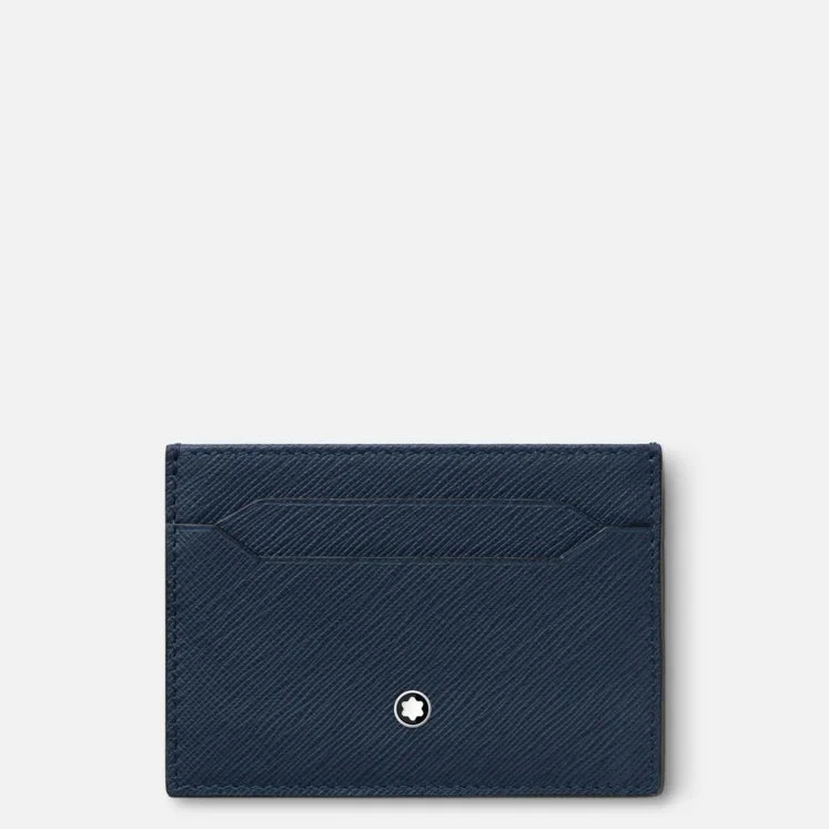 Montblanc Portafoglio Uomo 5 scomparti | Pelle Saffiano | Ink Blue