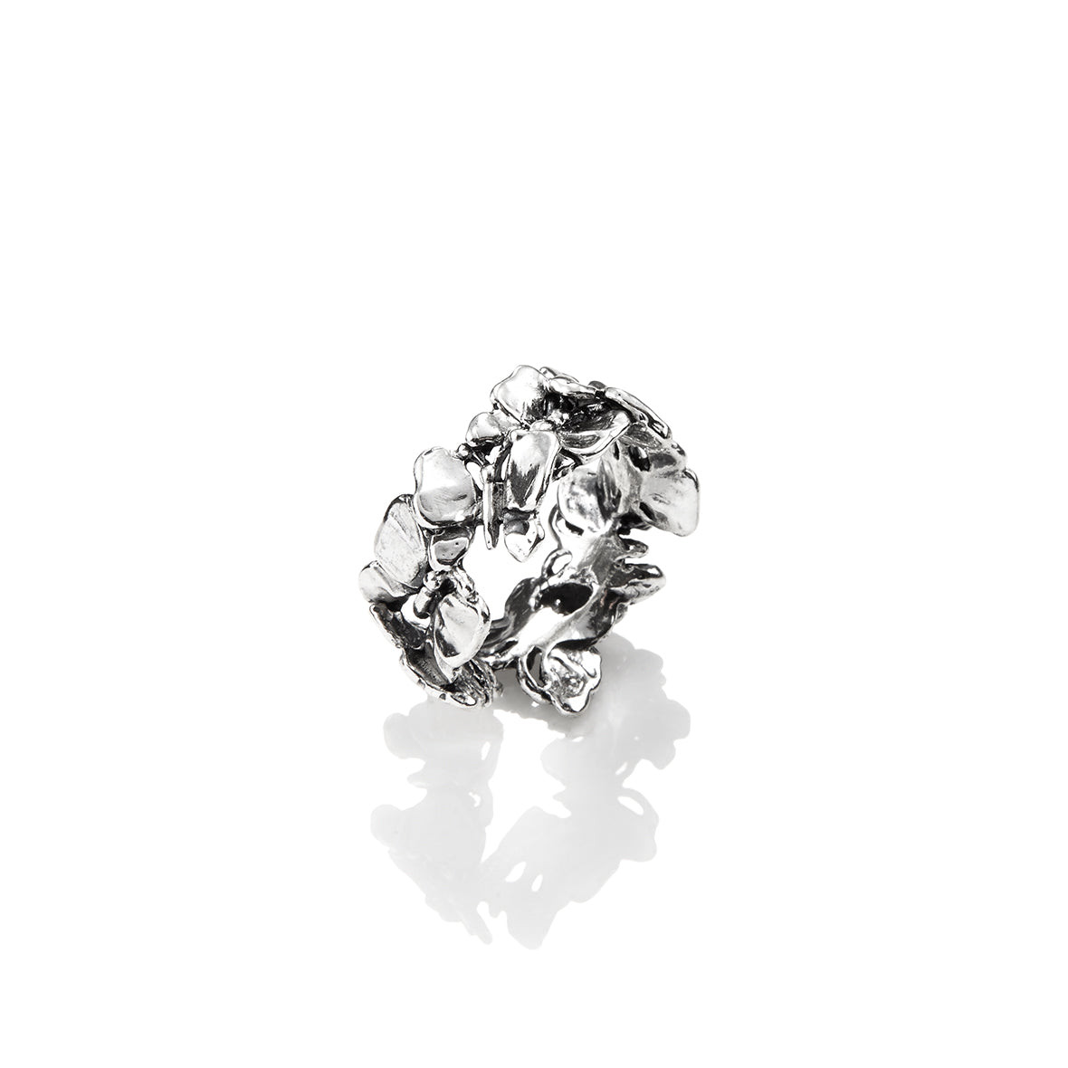 Giovanni Raspini Anello Donna Argento Fascia Farfalle | Argento 925 | Handmade