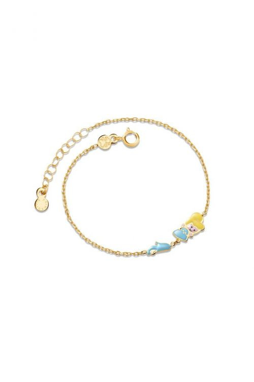 Le Bebé Bracciale Bimba Cenerentola & Scarpetta | Oro giallo 9kt | 14 cm reg.