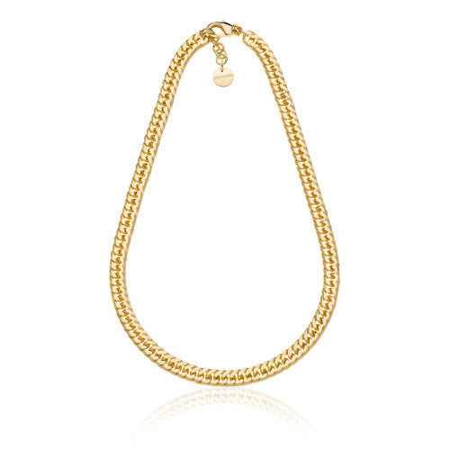 UNOAERRE Collana Donna Grumetta Doppia Diamantata | Bagno Oro | 47 cm