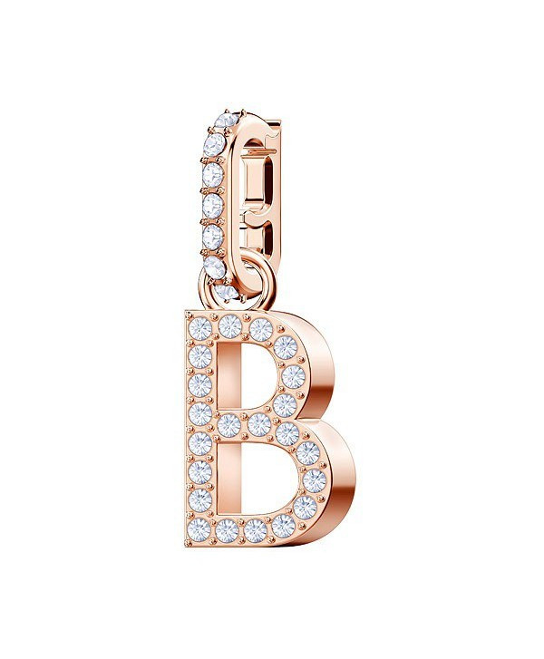 Swarovski Charm Pavé Clear Crystal | Placcato Oro Rosa | Gancio Clip