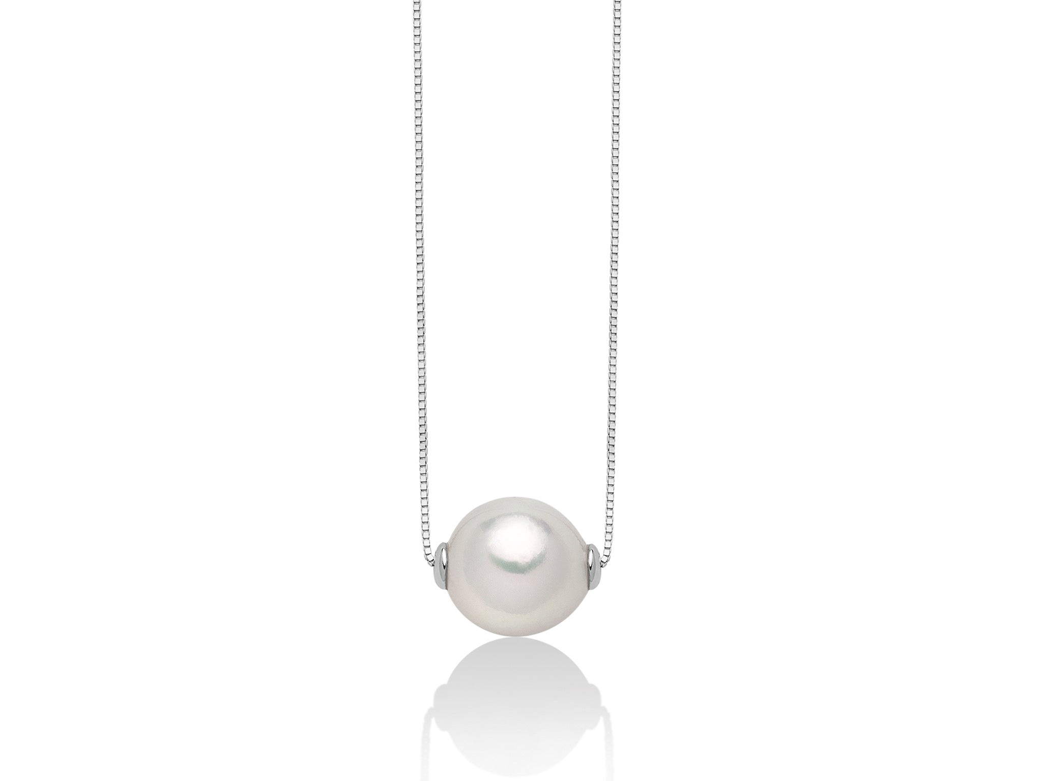 Miluna Collana Donna Perla Akoya | Oro bianco 18 kt | 8,5-9 mm