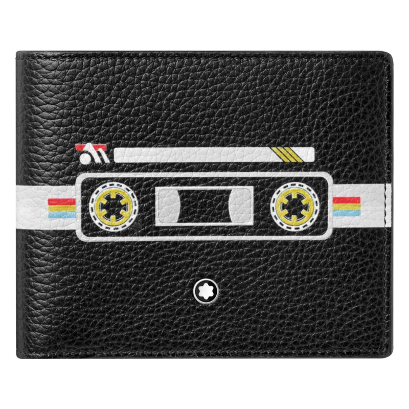 Montblanc Portafoglio Uomo Soft Grain Mix Tapes | Pelle Pieno Fiore | 6 scomp.