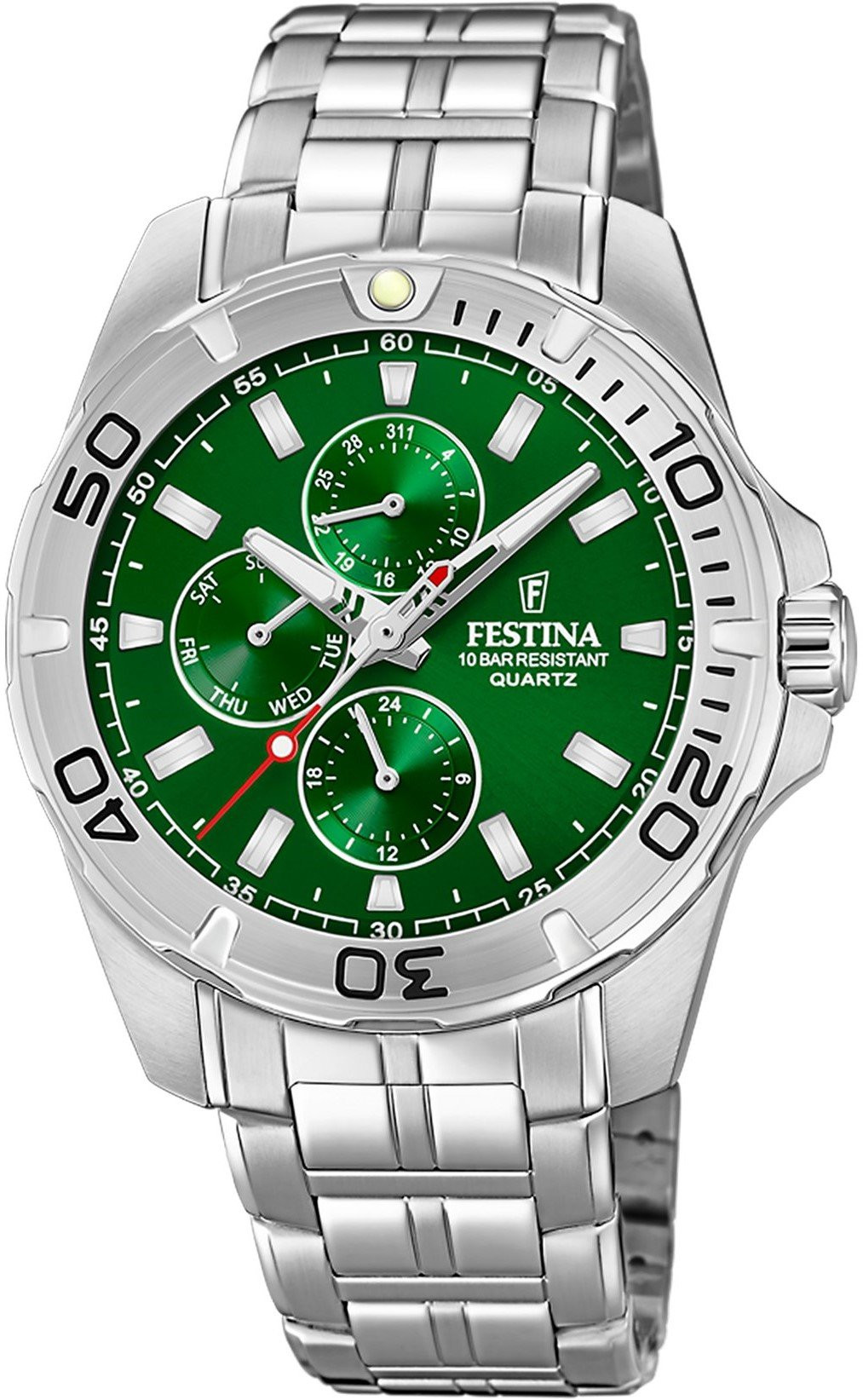 Orologio Festina Uomo Multifunction Verde Acciaio 43 mm