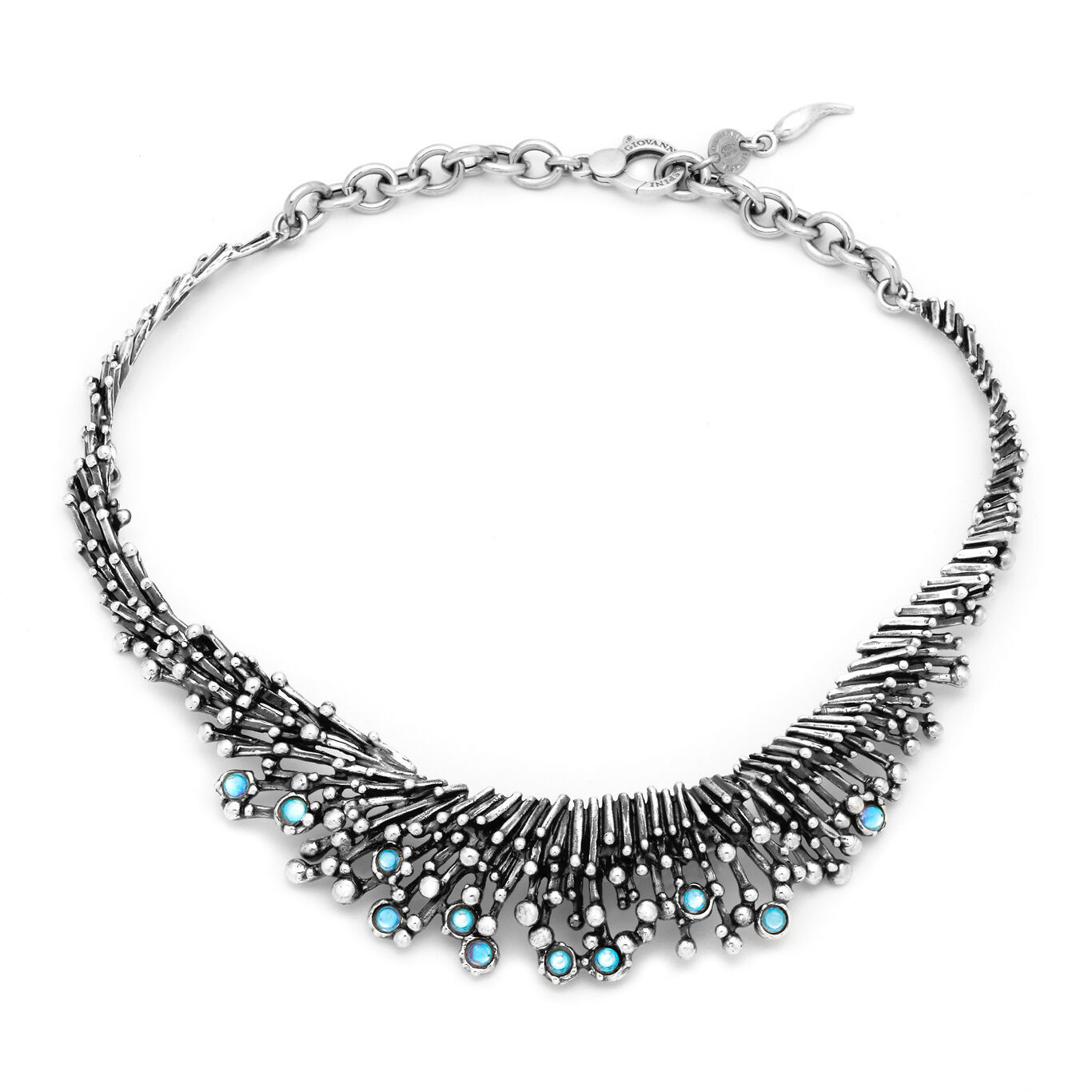 Giovanni Raspini Collana Donna Fireworks | Argento 925 e quarzi mystic | 46 cm
