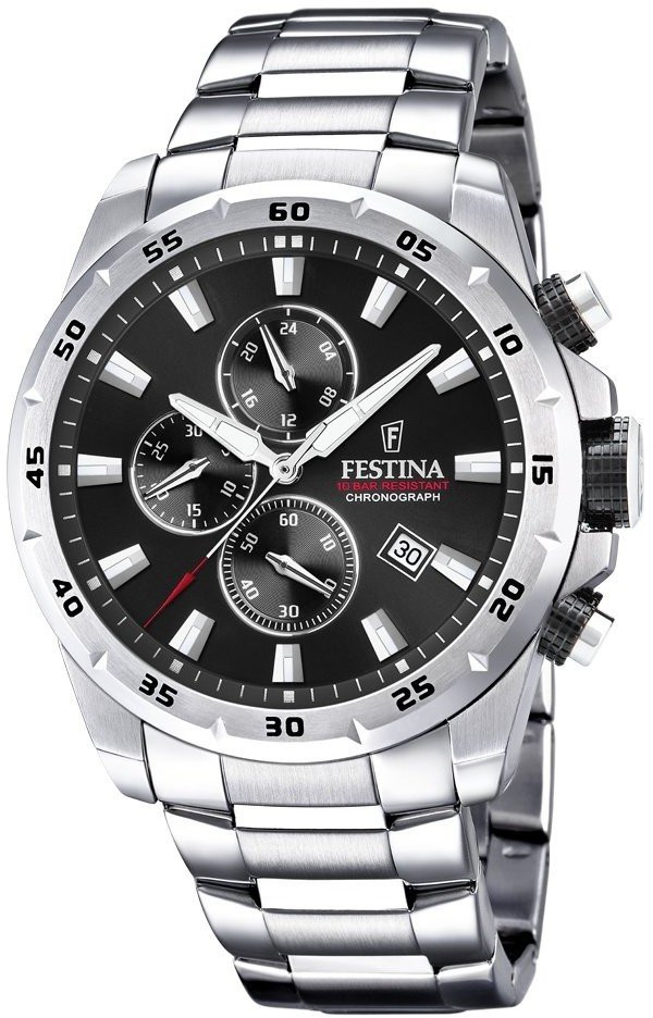 Orologio Festina Uomo Chrono Sport Nero Acciaio 45 mm