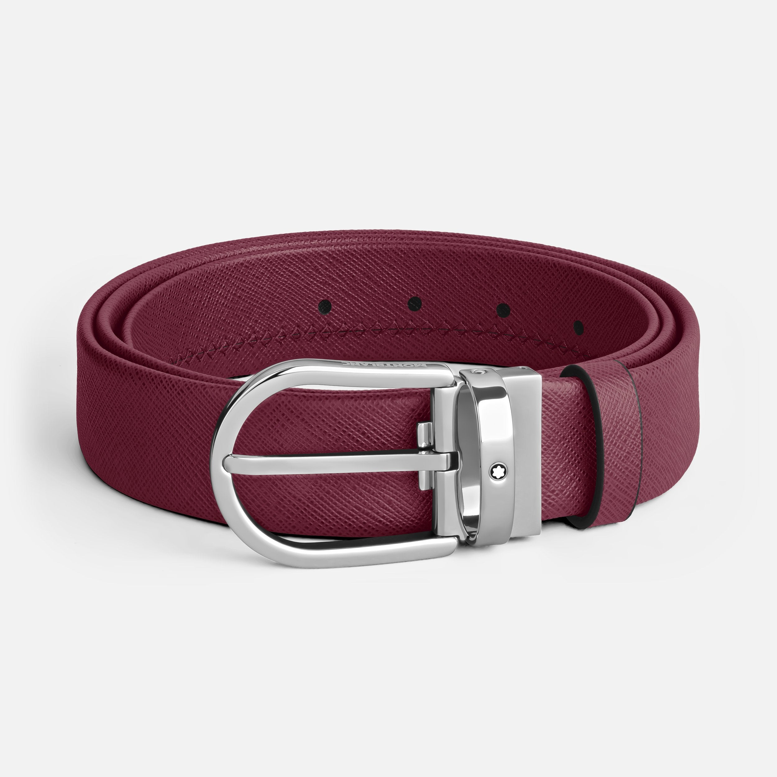Montblanc Cintura Uomo da 35 mm Saffiano | Pelle Cassis | Fibbia Palladio