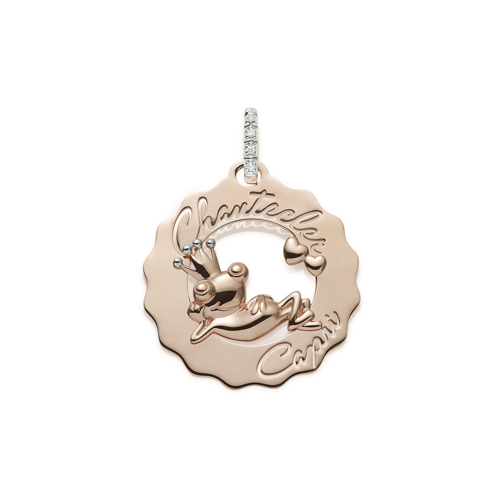 Chantecler Ciondolo Donna Principe Ranocchio Innamorato | Oro rosa 9 kt | Capri