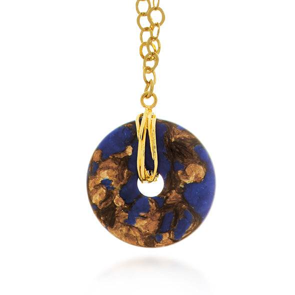 Giovanni Raspini Collana Donna Blue Note | Argento Oro | Lapislazzuli e Bronzite