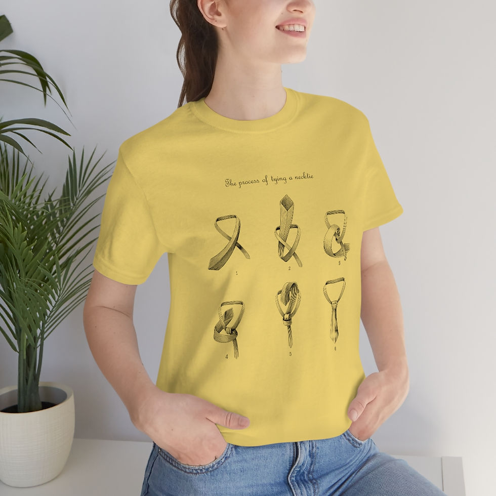 Thumbnail: Tie Knot in 6 Moves - Funny Tshirt, Gift for Husband, Tie Shirt, Instruction...