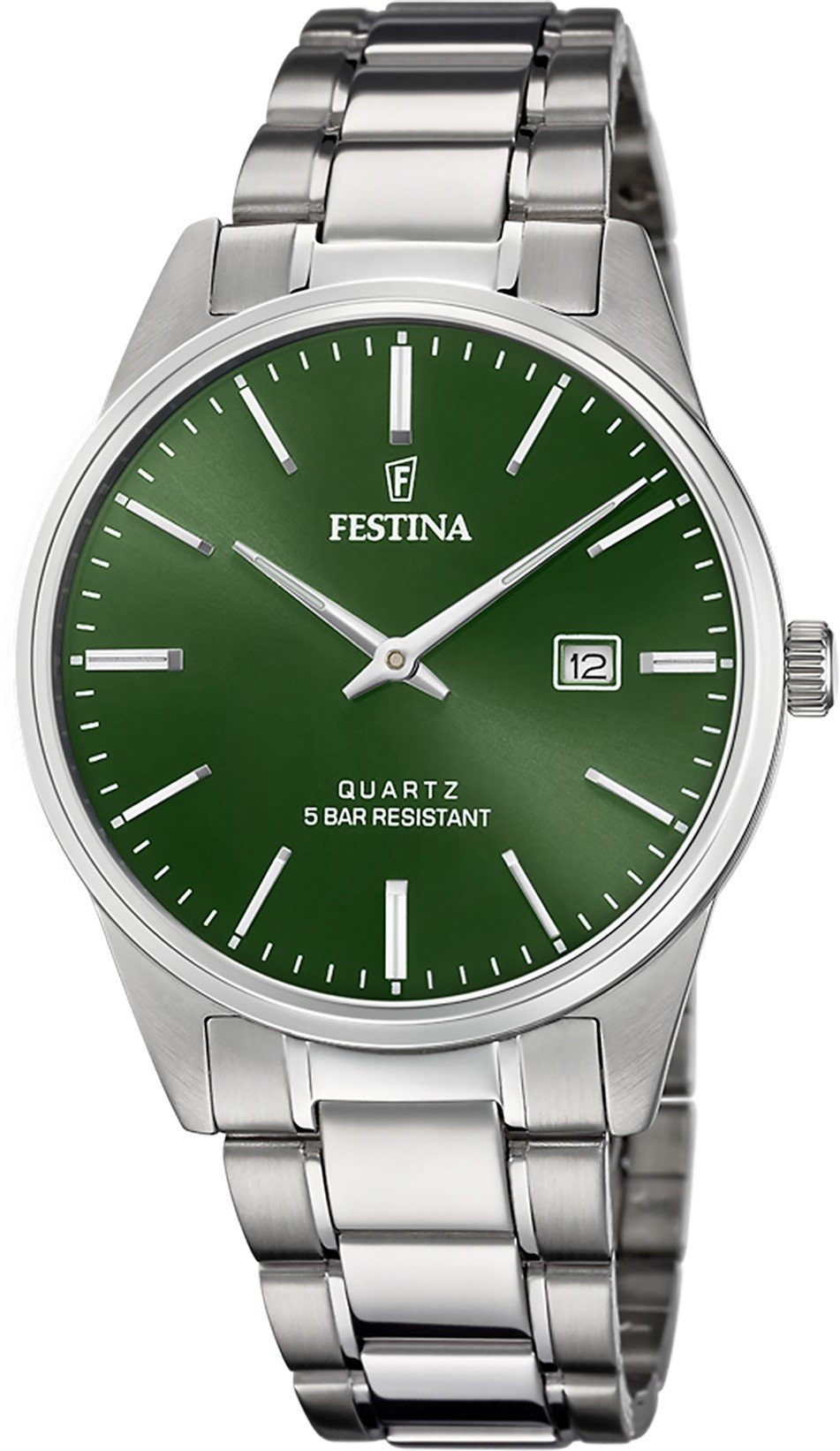 Festina Classic Bracelet Orologio Uomo Quarzo Acciaio Quadrante Verde