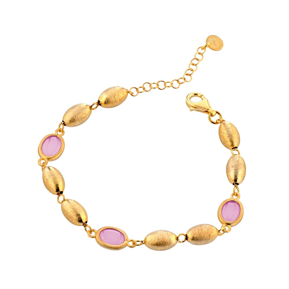 Marcello Pane Bracciale Sassi Oval Rosa
