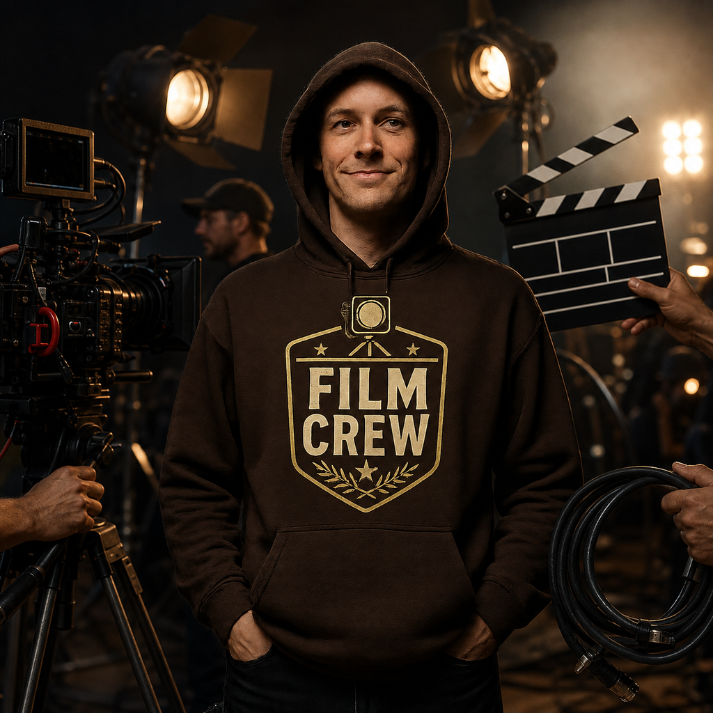 Vintage Film Crew Badge Hoodie