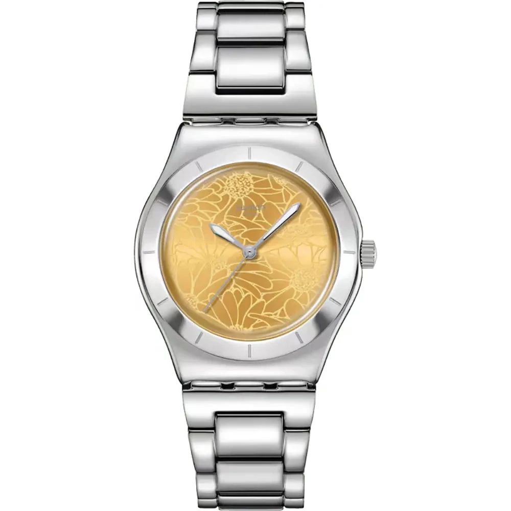 Swatch | Orologio Donna | Quadrante giallo floreale | Acciaio | 33 mm