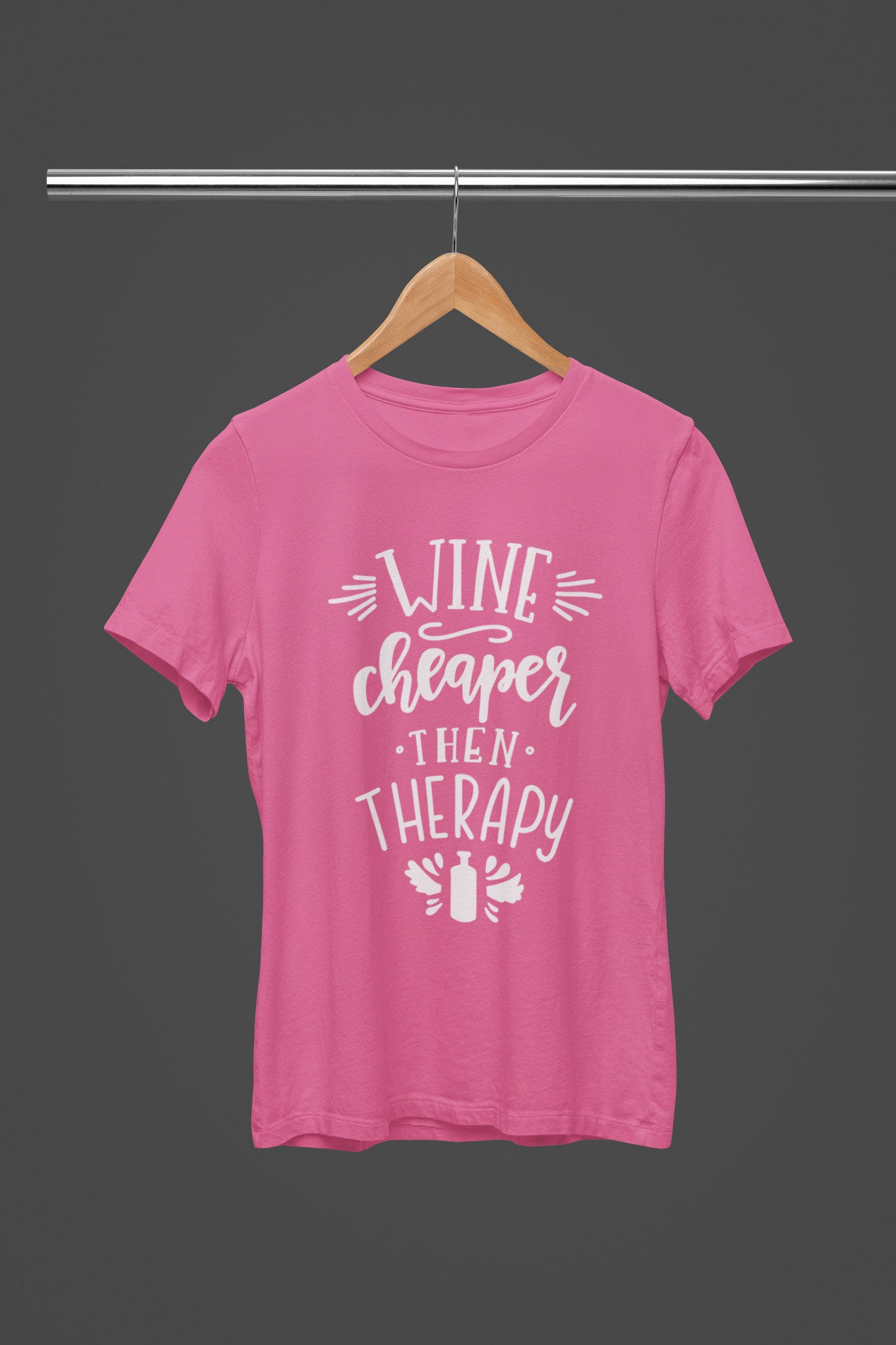 Wine Therapy – Funny Food Shirt, Food Therapy, Kids Present, Group Therapy, ...