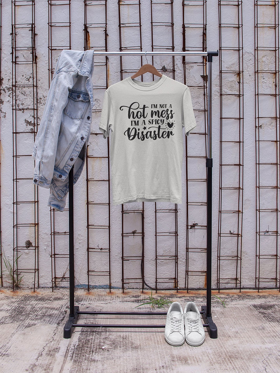 Thumbnail: Hot Mess Spicy Disaster – Gifts for Her, Sarcastic Women T shirt, Shirts for...