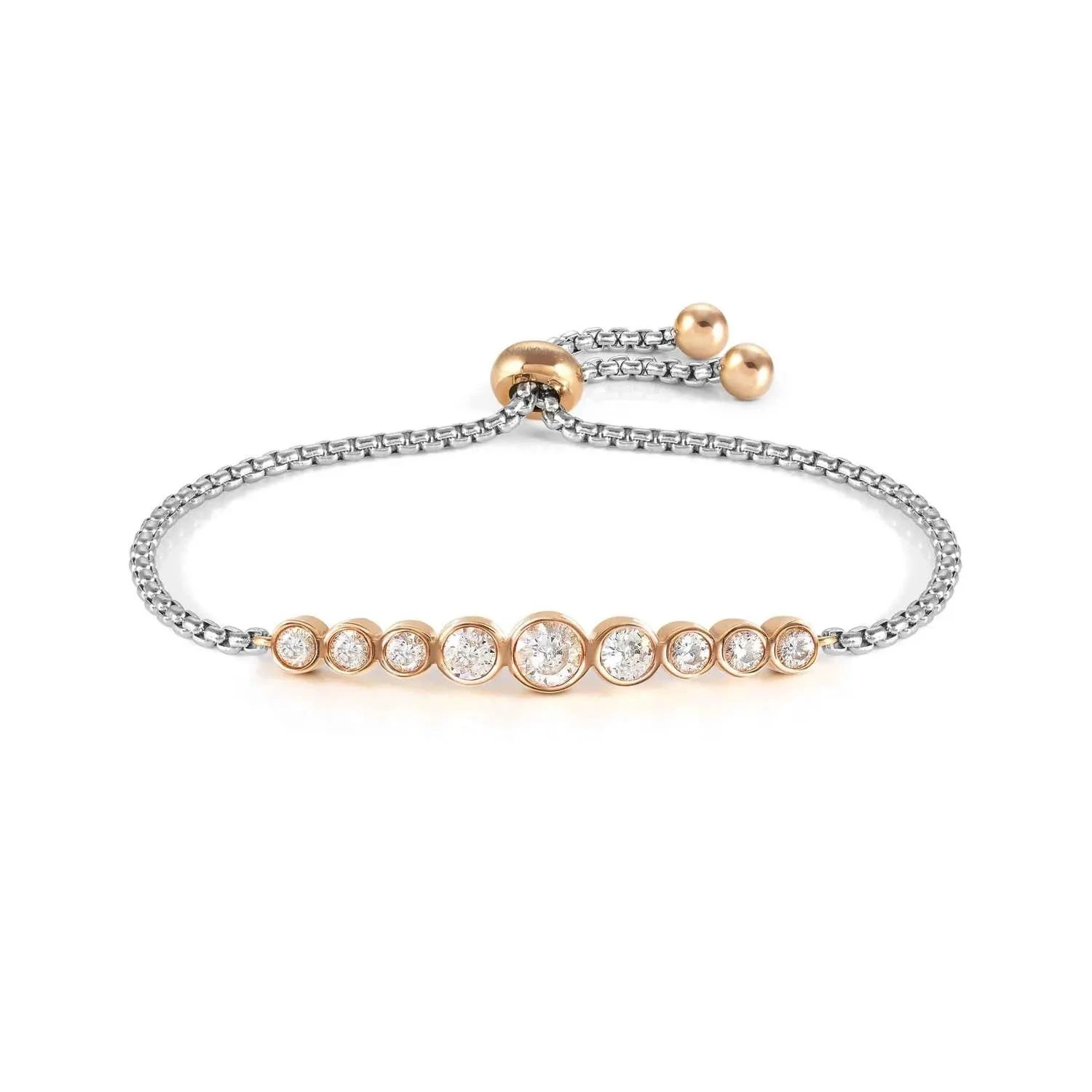 Bracciale Nomination Milleluci con cristalli rotondi bianchi