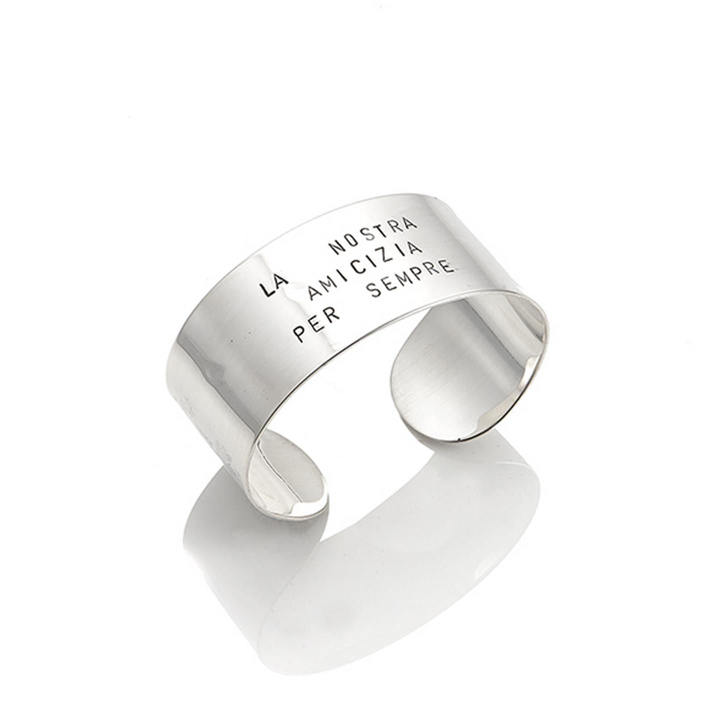 Giovanni Raspini Bracciale Donna Tattoo Bangle Maxi | Argento 925 | Fatto a Mano