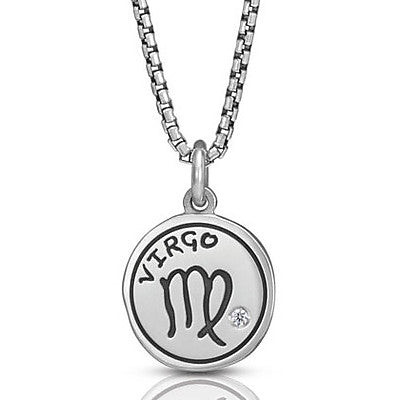 Nomination collana unisex segno Vergine in argento 925