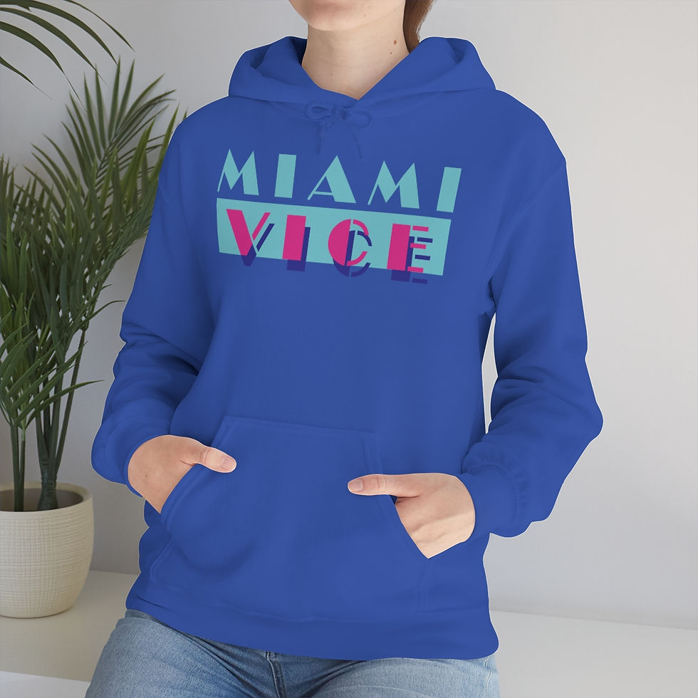 Miniatura: Felpa con cappuccio unisex - Miami Vice - Serie TV Vintage - 8 colori