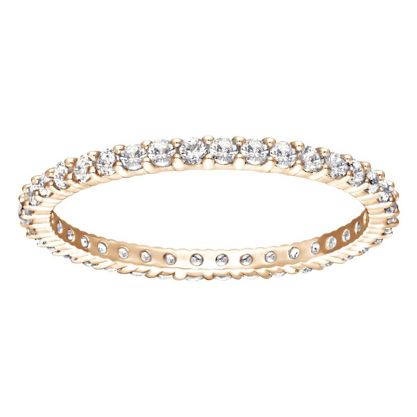Swarovski Anello Donna Veretta Vittore con Cristalli | Rodio Placcato | Giallo