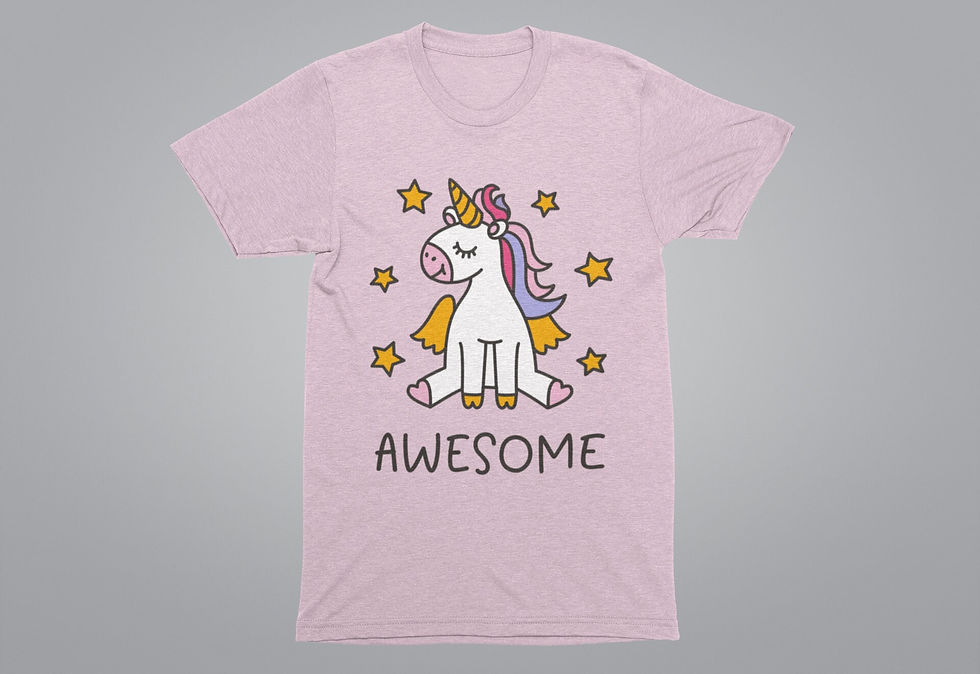 Miniatura: Personalized Unicorn Tshirt – Unicorn Birthday, Custom Text, Birthday Party,...