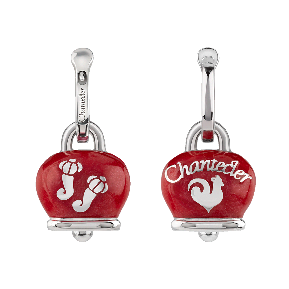 Chantecler Orecchini Donna Campanella Smalto Rosso | Argento | Et Voilà