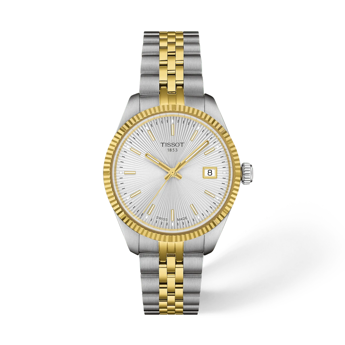 Tissot Ballade 34 mm Bicolore con Quadrante Argentato Guilloché