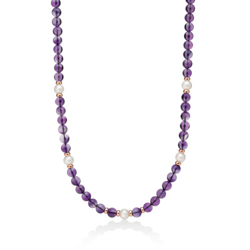 Collana Miluna I Segreti della Natura con Sfere Viola