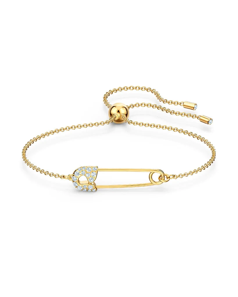 Swarovski Bracciale Donna Spilla da Balia & Cristalli | Placcato Oro | Rolò