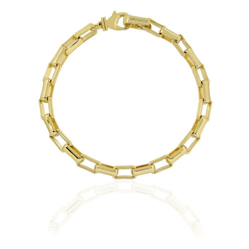 UNOAERRE Bracciale Uomo Catena Forzatina Dorata | Metallo Dorato | 21 cm