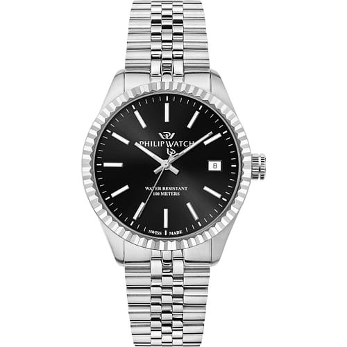 Philip Watch Orologio Uomo Caribe Urban con Quadrante Nero e Bracciale in