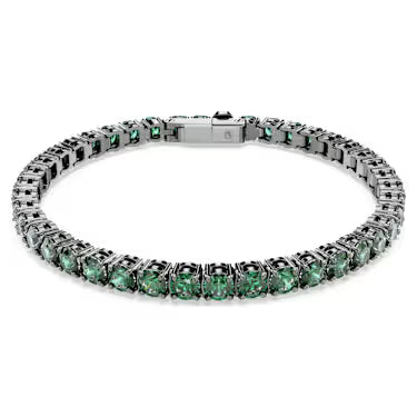 Bracciale Swarovski Matrix Tennis con fila di Zirconia verdi