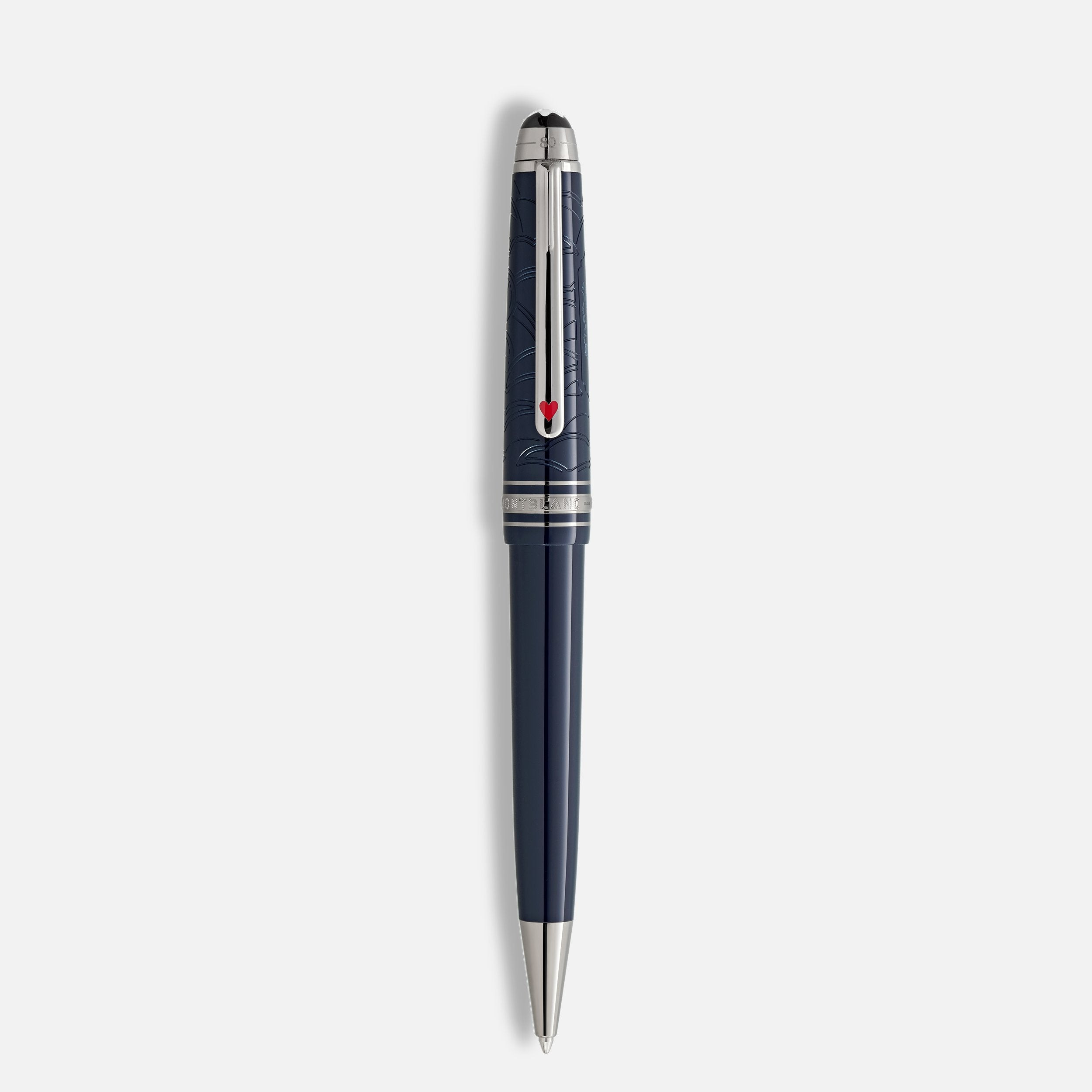 Montblanc Penna a Sfera Meisterstück Around the World | Resina Blu | Clip Asso