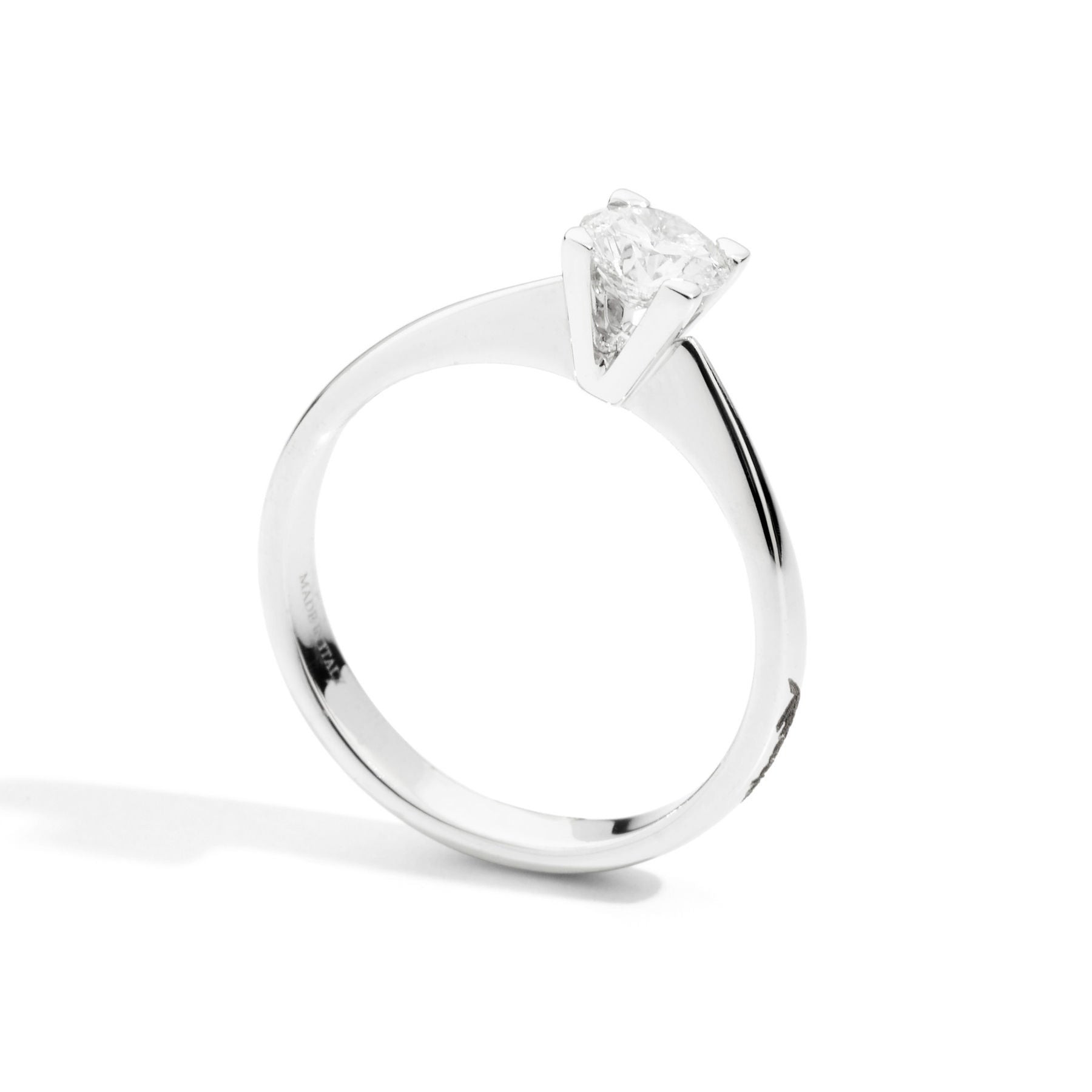 Recarlo Anello Donna Solitario Diamante 0,10ct | Oro Bianco 18 kt | Maria Teresa