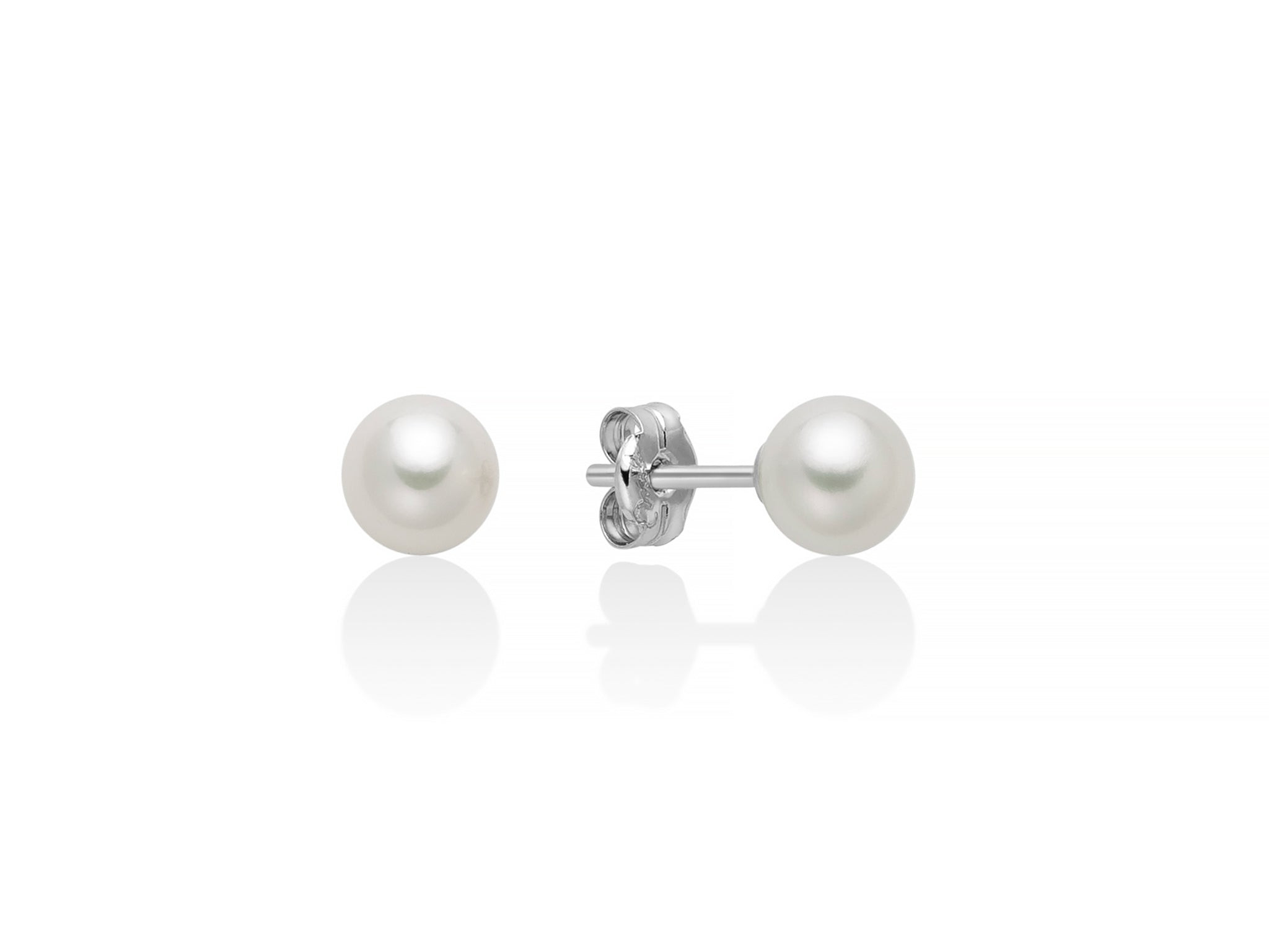 Orecchini Miluna di Perle Oriente in Oro Bianco 375