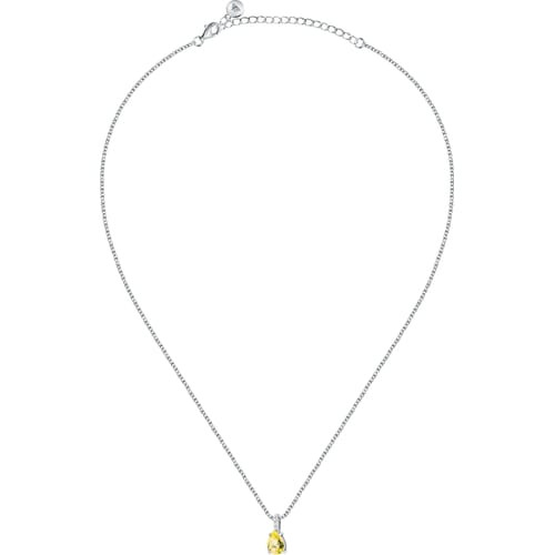 Collana Morellato Tesori in argento sostenibile con pendente giallo a goccia